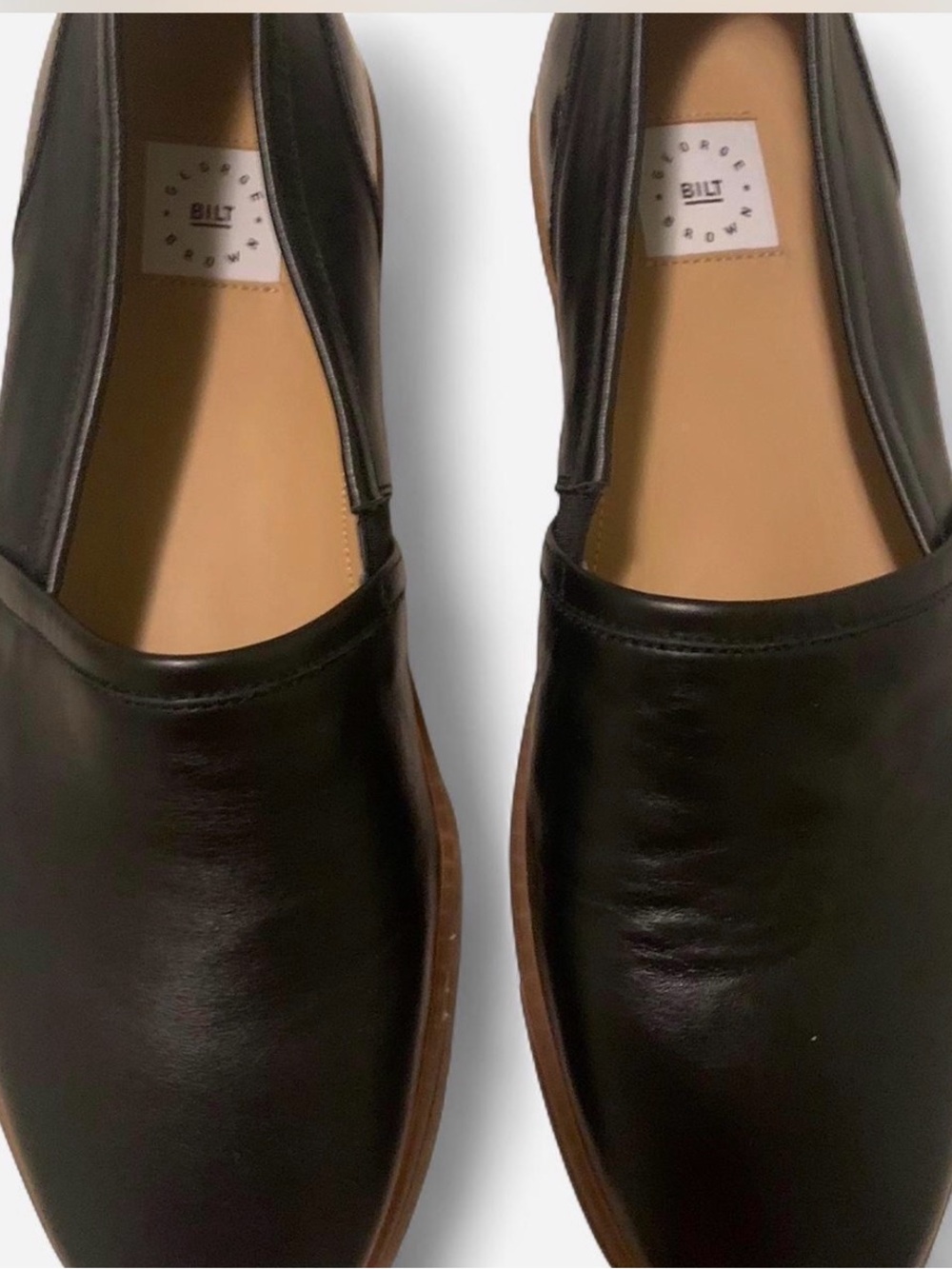George Black Leather Slip-On Loafers